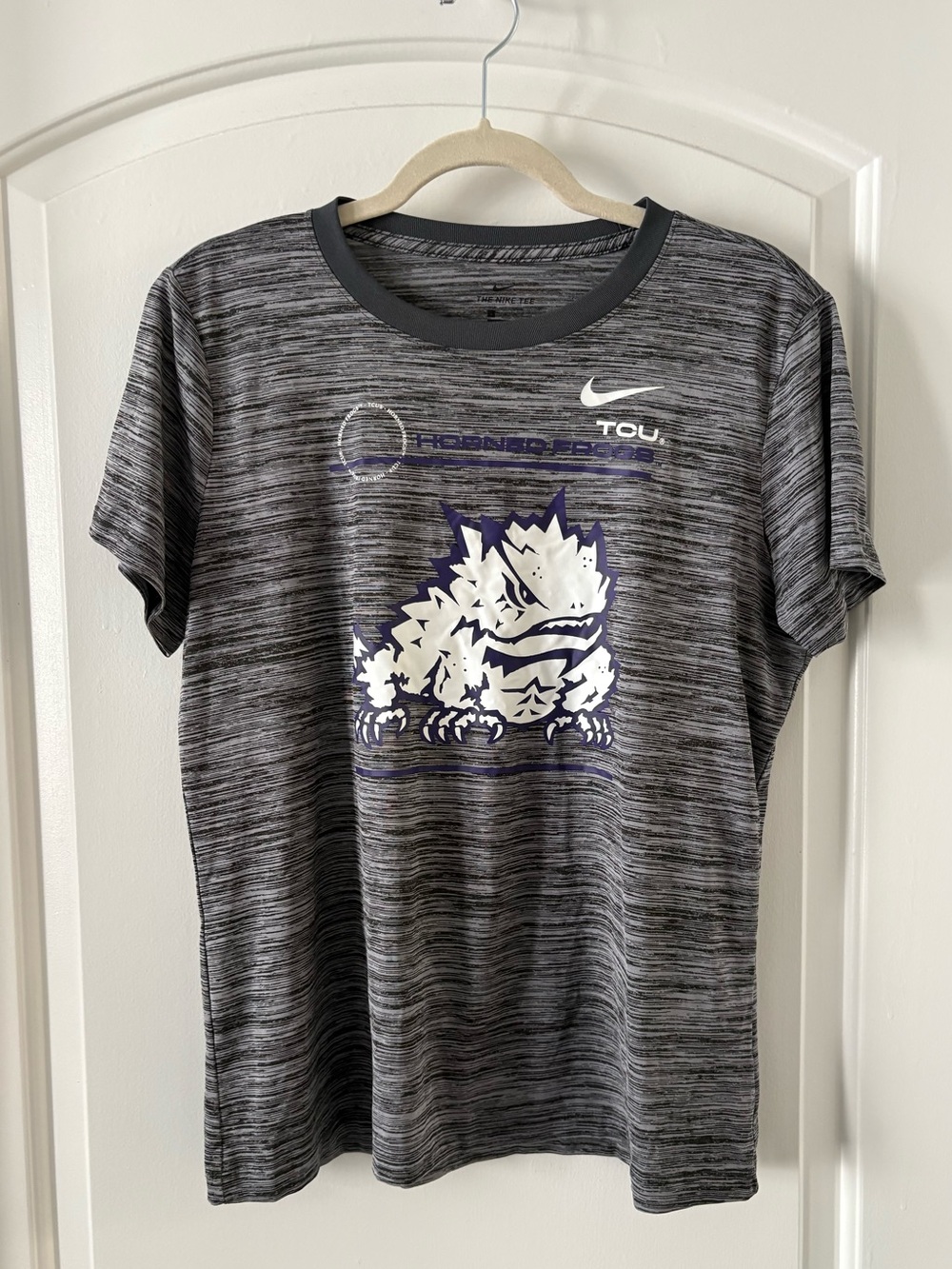 Nike Black & Gray Heather Graphic Short Sleeve Tee